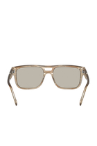 D Frame Shiny Trans Brown Lenses Sunglasses